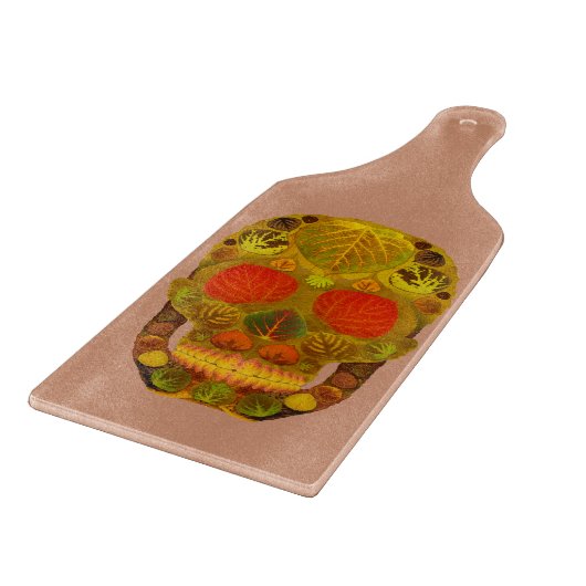 Aspen Leaf Skull 12 Schneidebrett (Ecke)