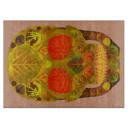 Aspen Leaf Skull 12 Schneidebrett