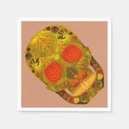 Aspen Leaf Skull 12 Serviette