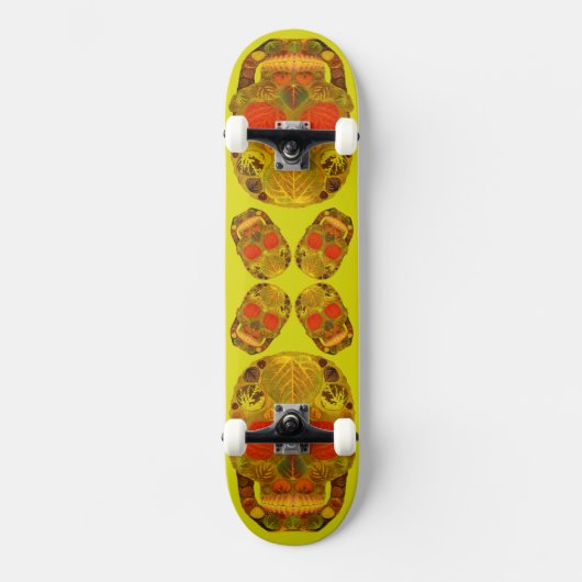Aspen Leaf Skull 12 Skateboard (Vorderseite)
