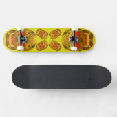 Aspen Leaf Skull 12 Skateboard (Horizontal)