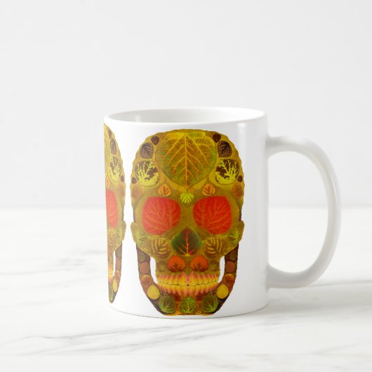 Aspen Leaf Skull 12 Tasse (Rechts)