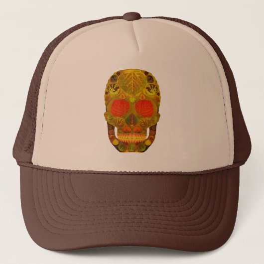 Aspen Leaf Skull 12 Truckerkappe (Vorderseite)
