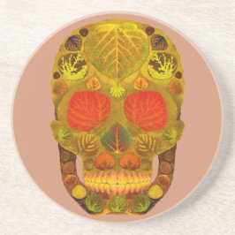 Aspen Leaf Skull 12 Untersetzer
