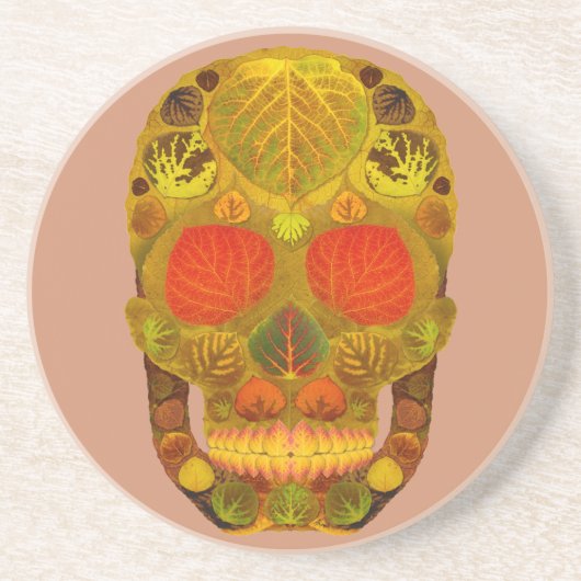 Aspen Leaf Skull 12 Untersetzer (Vorne)