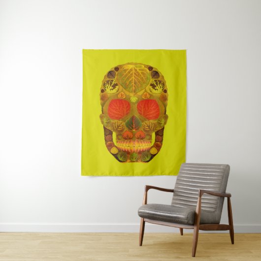 Aspen Leaf Skull 12 Wandteppich (Beispiel)