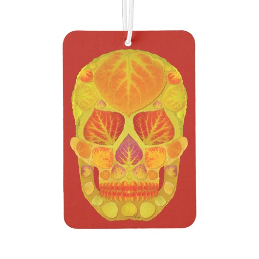 Aspen Leaf Skull 13 Autolufterfrischer (Rückseite)