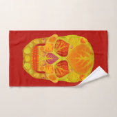 Aspen Leaf Skull 13 Badhandtuch Set (Handtuch)