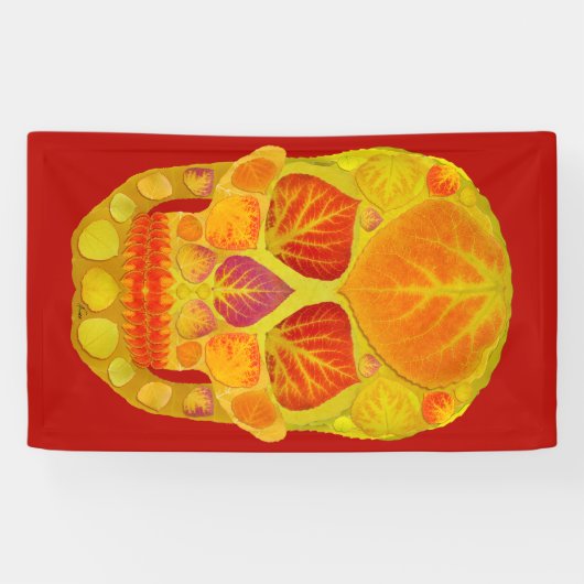 Aspen Leaf Skull 13 Banner (Horizontal)