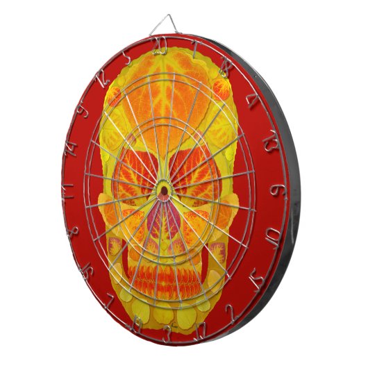 Aspen Leaf Skull 13 Dartscheibe (Vorderseite rechts)