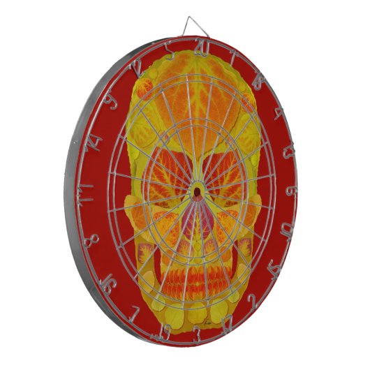 Aspen Leaf Skull 13 Dartscheibe (Vorderseite Links)