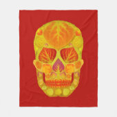 Aspen Leaf Skull 13 Fleecedecke (Vorderseite)