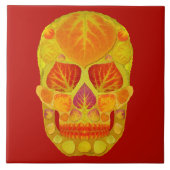 Aspen Leaf Skull 13 Fliese (Vorderseite)