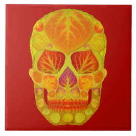 Aspen Leaf Skull 13 Fliese