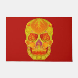 Aspen Leaf Skull 13 Fußmatte