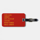 Aspen Leaf Skull 13 Gepäckanhänger (Rückseite horizontal)