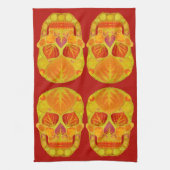 Aspen Leaf Skull 13 Geschirrtuch (Vertikal)