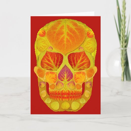 Aspen Leaf Skull 13 Karte (Vorderseite)
