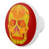 Aspen Leaf Skull 13 Keramikknauf (Rechts)