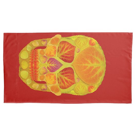 Aspen Leaf Skull 13 Kissenbezug (Vorderseite-Links)