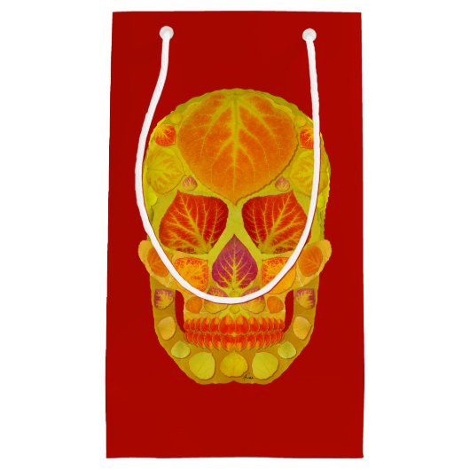 Aspen Leaf Skull 13 Kleine Geschenktüte (Vorderseite)