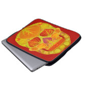 Aspen Leaf Skull 13 Laptopschutzhülle (Vorne Knopf)