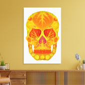 Aspen Leaf Skull 13 Leinwanddruck (Insitu (Wohnzimmer))