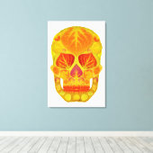 Aspen Leaf Skull 13 Leinwanddruck (Insitu (Holzboden))