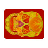 Aspen Leaf Skull 13 Magnet (Horizontal)