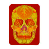 Aspen Leaf Skull 13 Magnet (Vertikal)