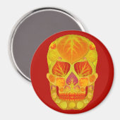 Aspen Leaf Skull 13 Magnet (Vorderseite/Rückseite)