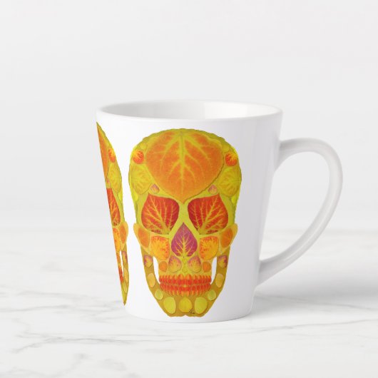 Aspen Leaf Skull 13 Milchtasse (Rechts)