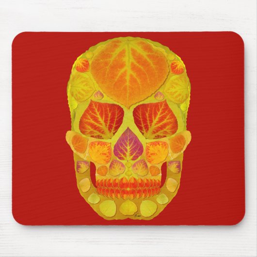 Aspen Leaf Skull 13 Mousepad (Vorne)