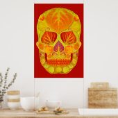 Aspen Leaf Skull 13 Poster (Küche)
