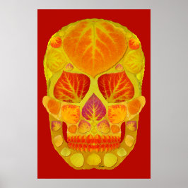 Aspen Leaf Skull 13 Poster