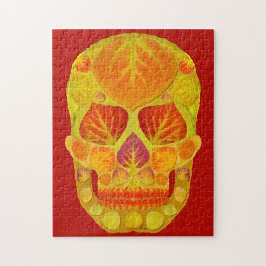 Aspen Leaf Skull 13 Puzzle (Vertikal)