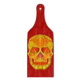 Aspen Leaf Skull 13 Schneidebrett