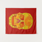 Aspen Leaf Skull 13 Wandteppich (Vorderseite (Horizontal))