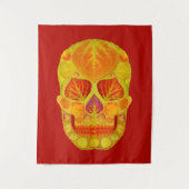 Aspen Leaf Skull 13 Wandteppich (Vorderseite)