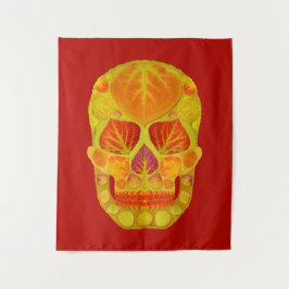 Aspen Leaf Skull 13 Wandteppich