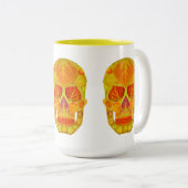 Aspen Leaf Skull 13 Zweifarbige Tasse (VorderseiteRechts)