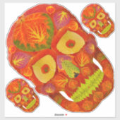 Aspen Leaf Skull 16 Aufkleber (Blatt)