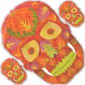 Aspen Leaf Skull 16 Aufkleber (Vorderseite)