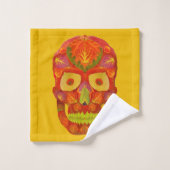 Aspen Leaf Skull 16 Badhandtuch Set (Waschlappen)