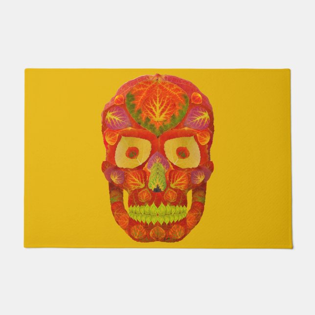 Aspen Leaf Skull 16 Fußmatte (Vorderseite)