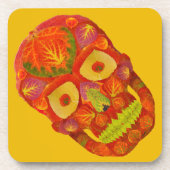 Aspen Leaf Skull 16 Getränkeuntersetzer (Vorderseite)