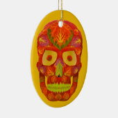 Aspen Leaf Skull 16 Keramik Ornament (Rechts)