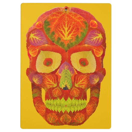 Aspen Leaf Skull 16 Klemmbrett (Rückseite)