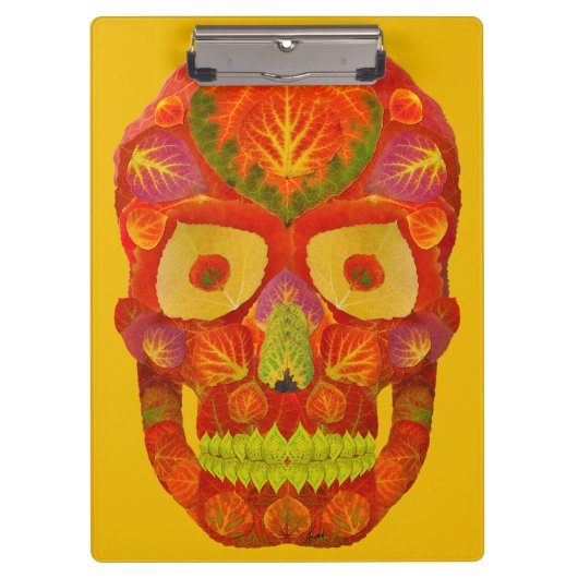 Aspen Leaf Skull 16 Klemmbrett (Vorderseite)