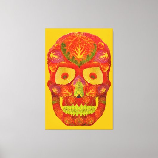 Aspen Leaf Skull 16 Leinwanddruck (Vorderseite)